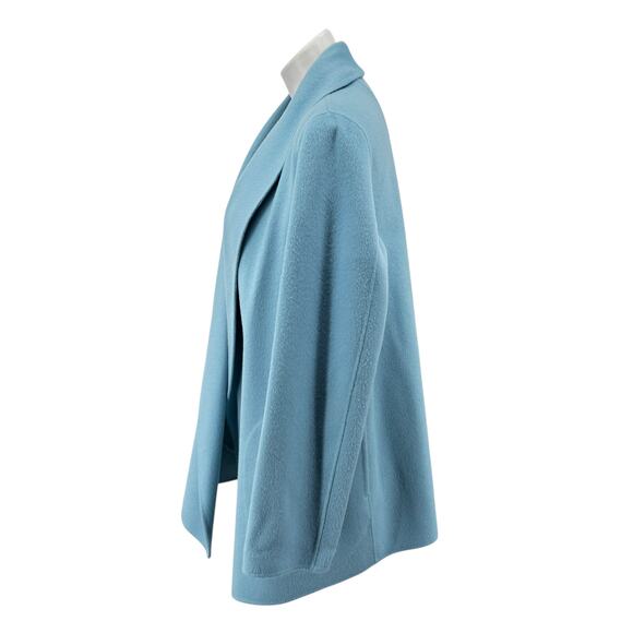 Theory Cashmere Wool Blue Jacket Coat Open Shawl Sileena Winsome 2 SZ M Women's - Picture 4 of 12